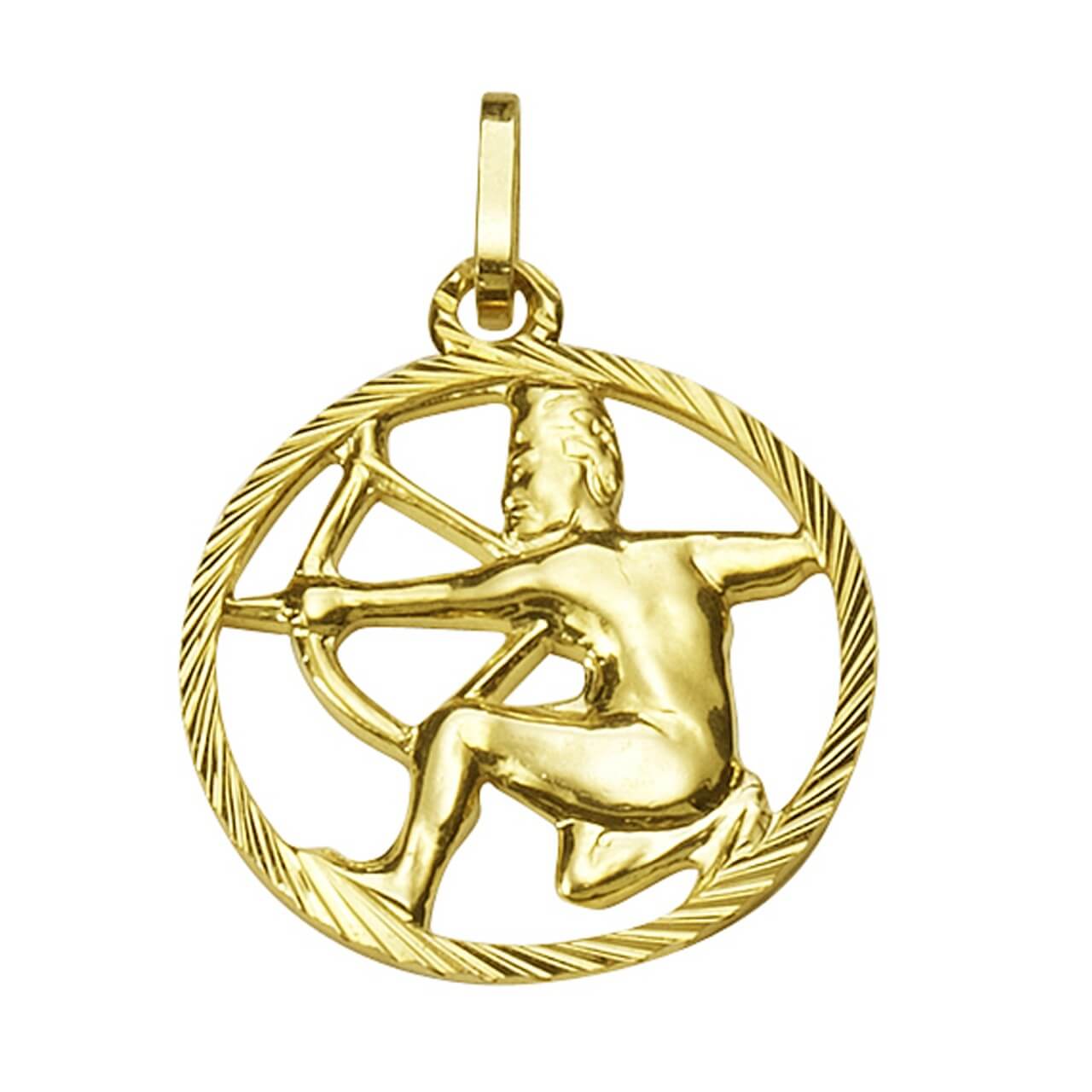 Schmuck Halsketten-Anhänger Unisex 333er Gelbgold Sternzeichen Schütze 2,1cm günstig kaufen