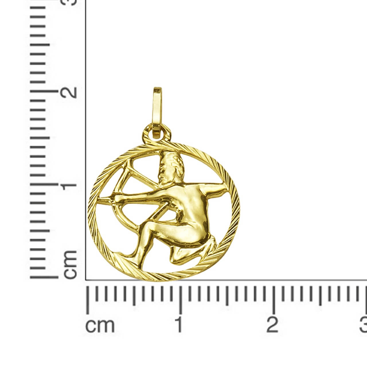 Schmuck Halsketten-Anhänger Unisex 333er Gelbgold Sternzeichen Schütze 2,1cm günstig kaufen