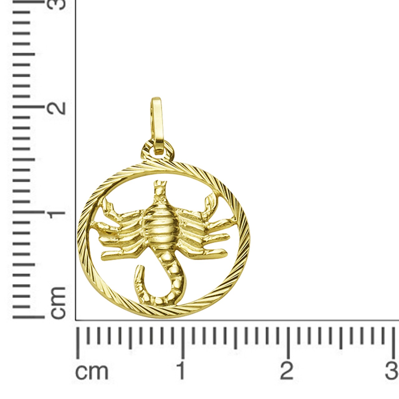 Schmuck Halsketten-Anhänger Unisex 333er Gelbgold Sternzeichen Skorpion 2,1cm günstig kaufen