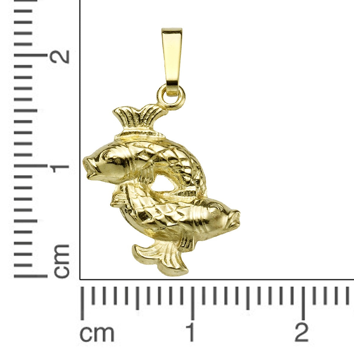 Schmuck Halsketten-Anhänger Sternzeichen Fische Unisex 333er Gelbgold 2,0cm günstig kaufen