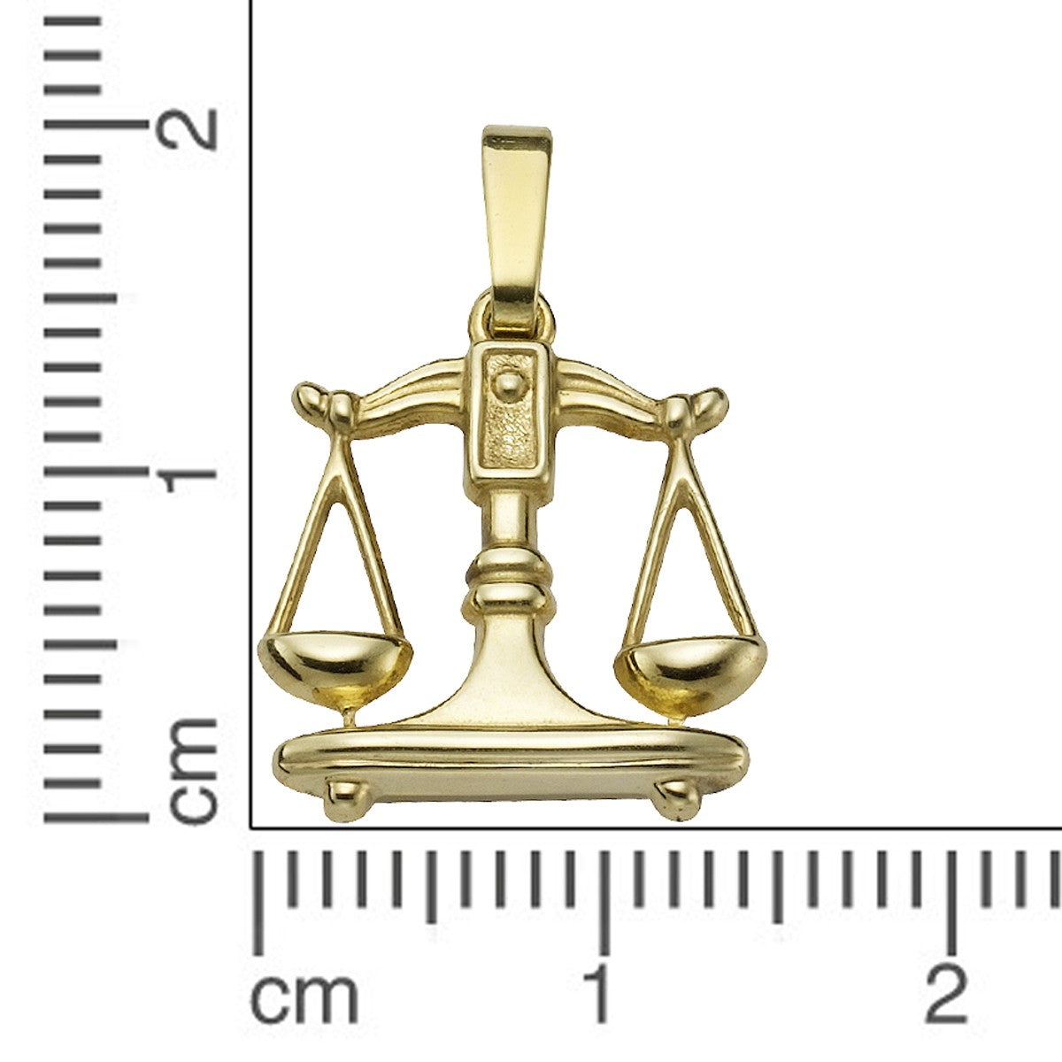 Schmuck Halsketten-Anhänger Sternzeichen Waage Unisex 333er Gelbgold 2,0cm günstig kaufen