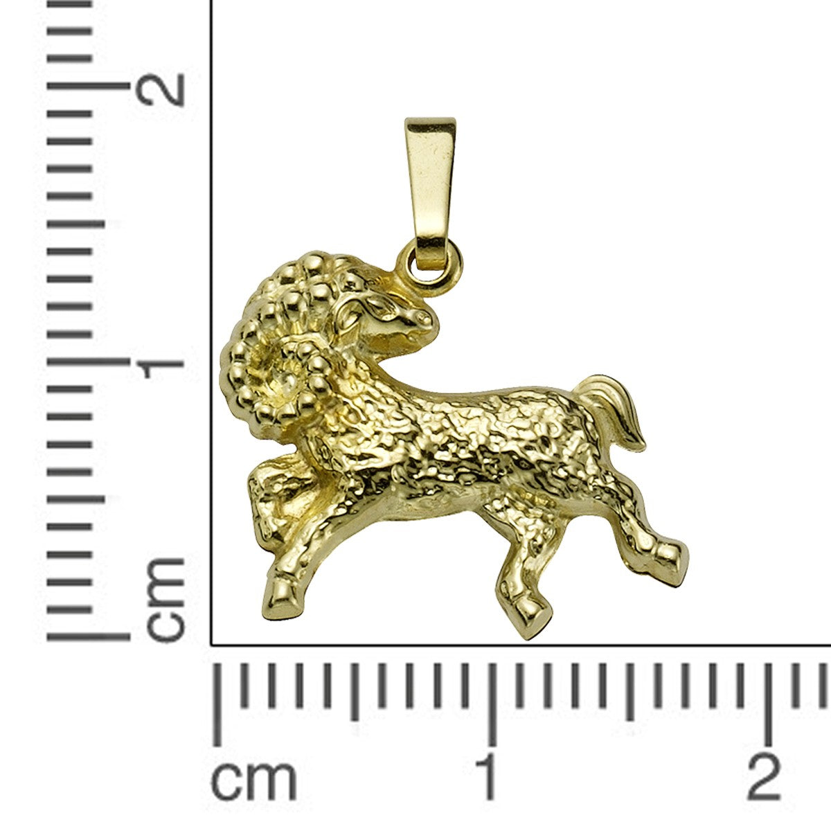 Schmuck Halsketten-Anhänger Sternzeichen Widder Unisex 333er Gelbgold 2,0cm günstig kaufen