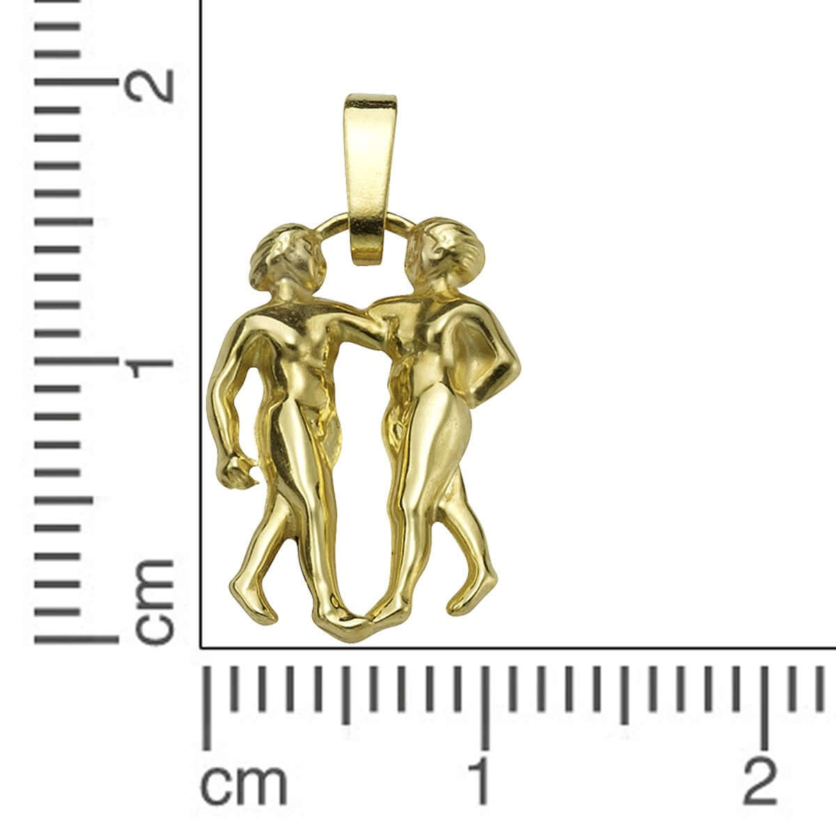 Schmuck Halsketten-Anhänger Sternzeichen Zwillinge Unisex 333er Gelbgold 2,0cm günstig kaufen
