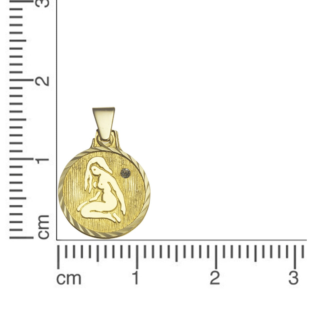 Schmuck Halsketten-Anhänger Sternzeichen Jungfrau Unisex 333er Gelbgold 1,7cm günstig kaufen