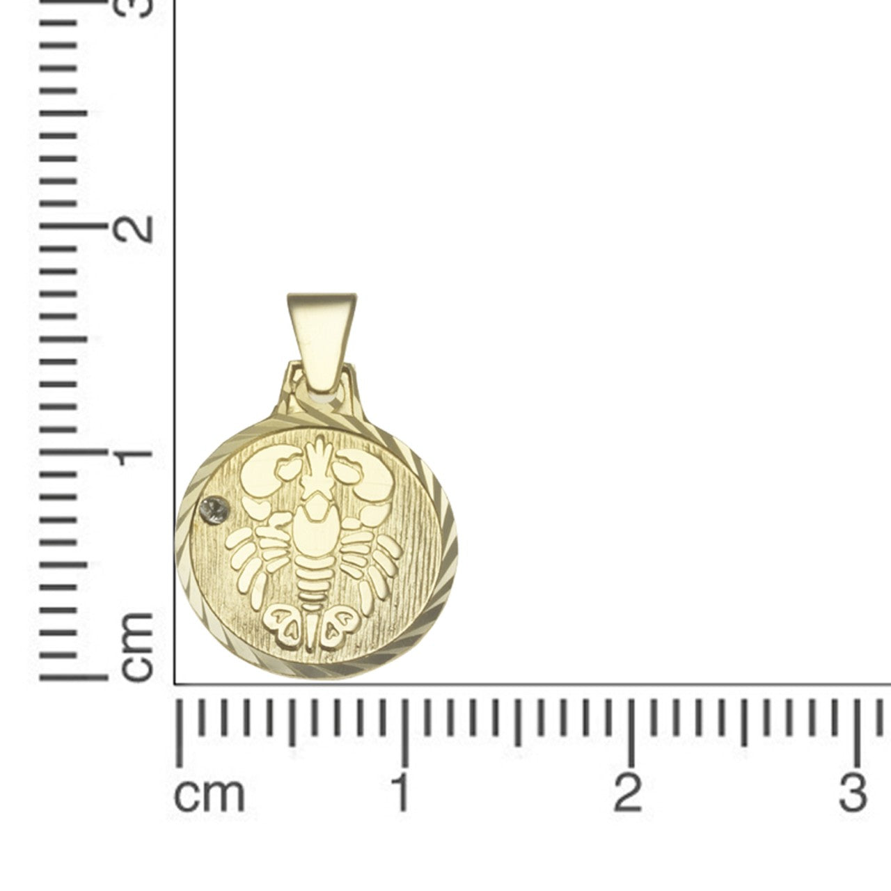 Schmuck Halsketten-Anhänger Sternzeichen Krebs Unisex 333er Gelbgold 1,7cm günstig kaufen