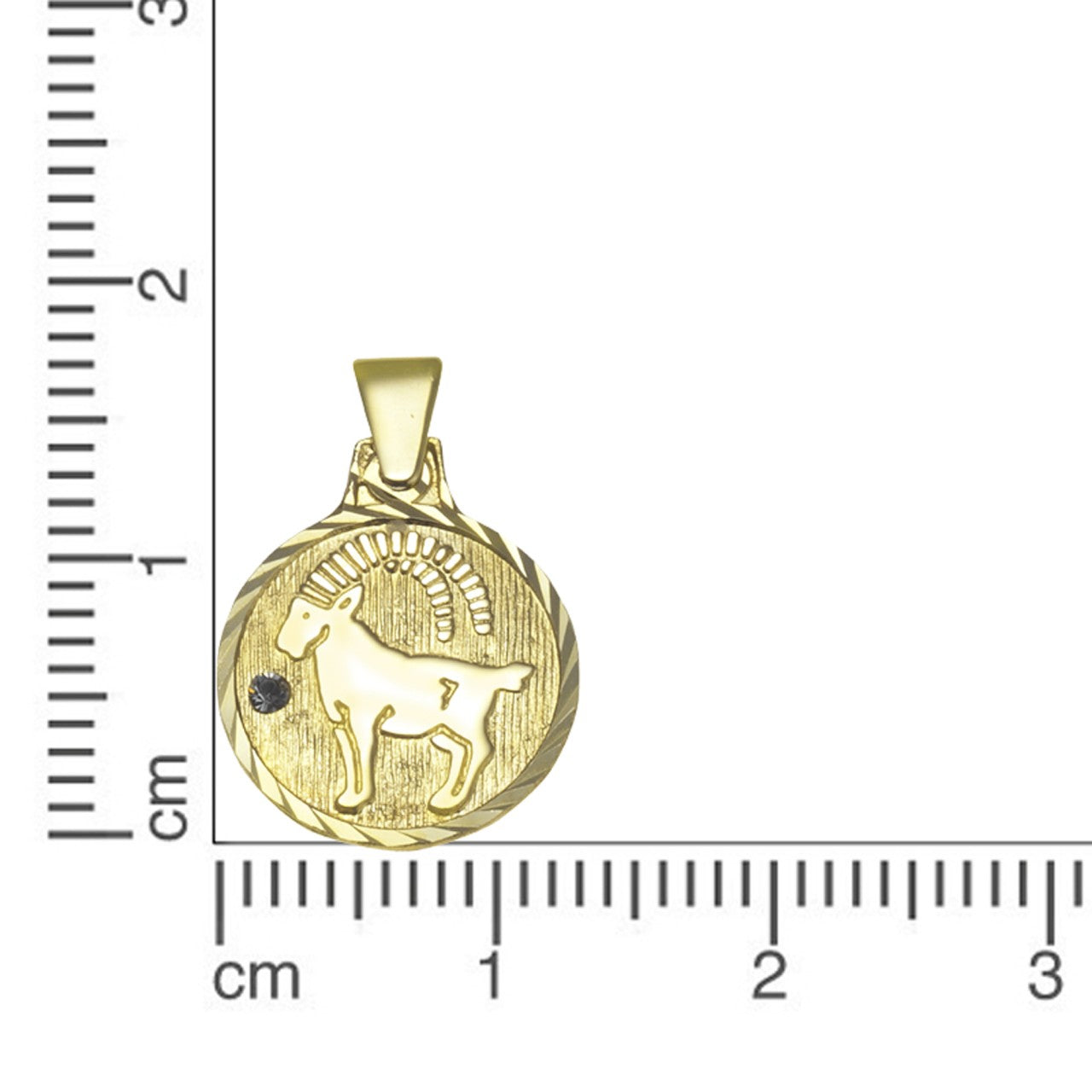 Schmuck Halsketten-Anhänger Sternzeichen Steinbock Unisex 333er Gelbgold 1,7cm günstig kaufen
