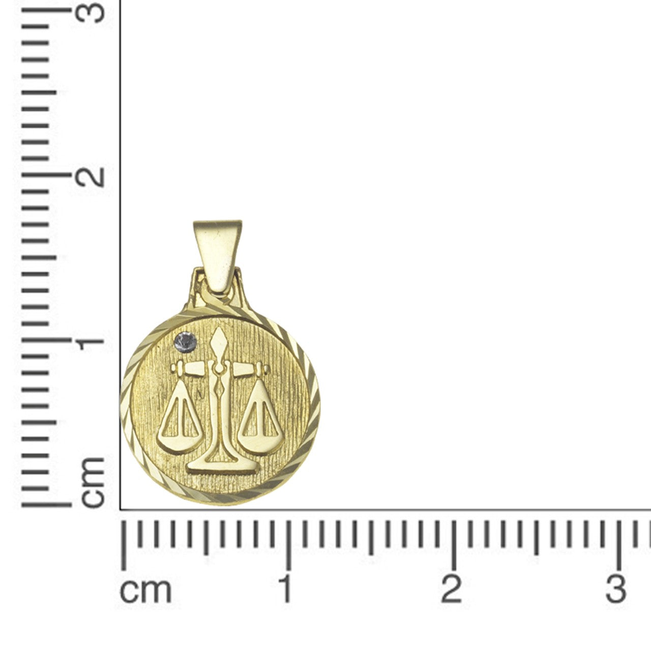 Schmuck Halsketten-Anhänger Sternzeichen Waage Unisex 333er Gelbgold 1,7cm günstig kaufen