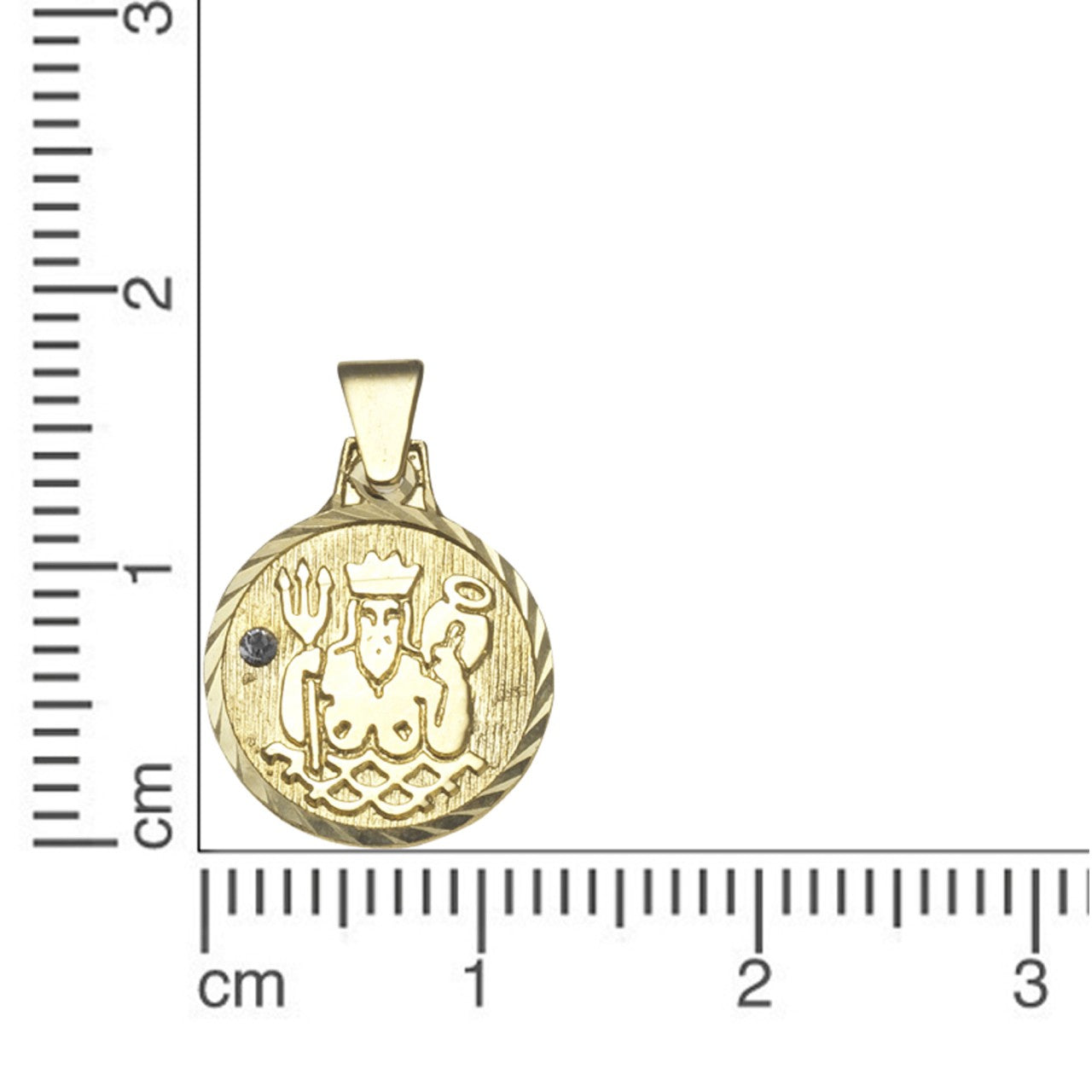 Schmuck Halsketten-Anhänger Sternzeichen Wassermann Unisex 333er Gelbgold 1,7cm günstig kaufen