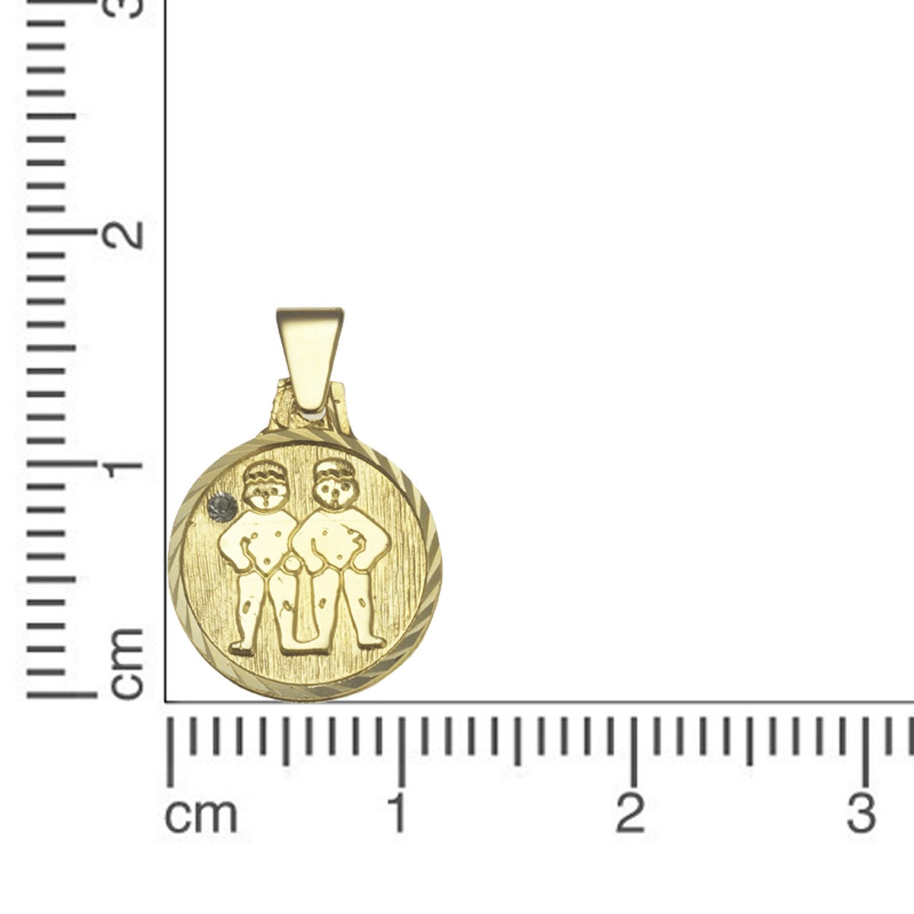 Schmuck Halsketten-Anhänger Sternzeichen Zwillinge Unisex 333er Gelbgold 1,7cm günstig kaufen
