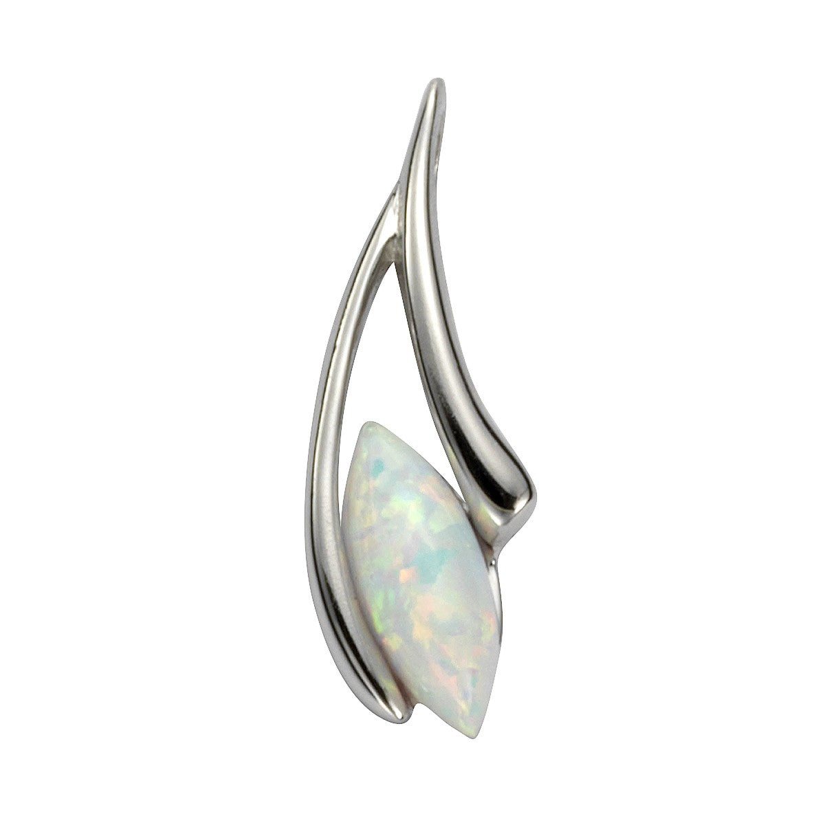Schmuck Halsketten-Anhänger Damen 925er Sterling Silber rhodiniert Opal 2,0cm günstig kaufen