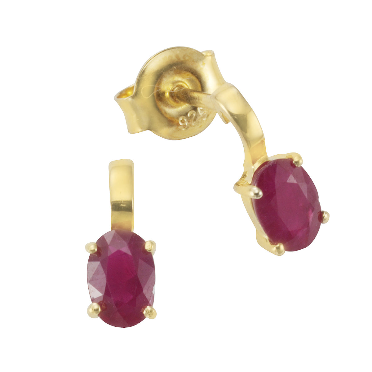 Ohrstecker 333/- Gold 1,05cm Rubin