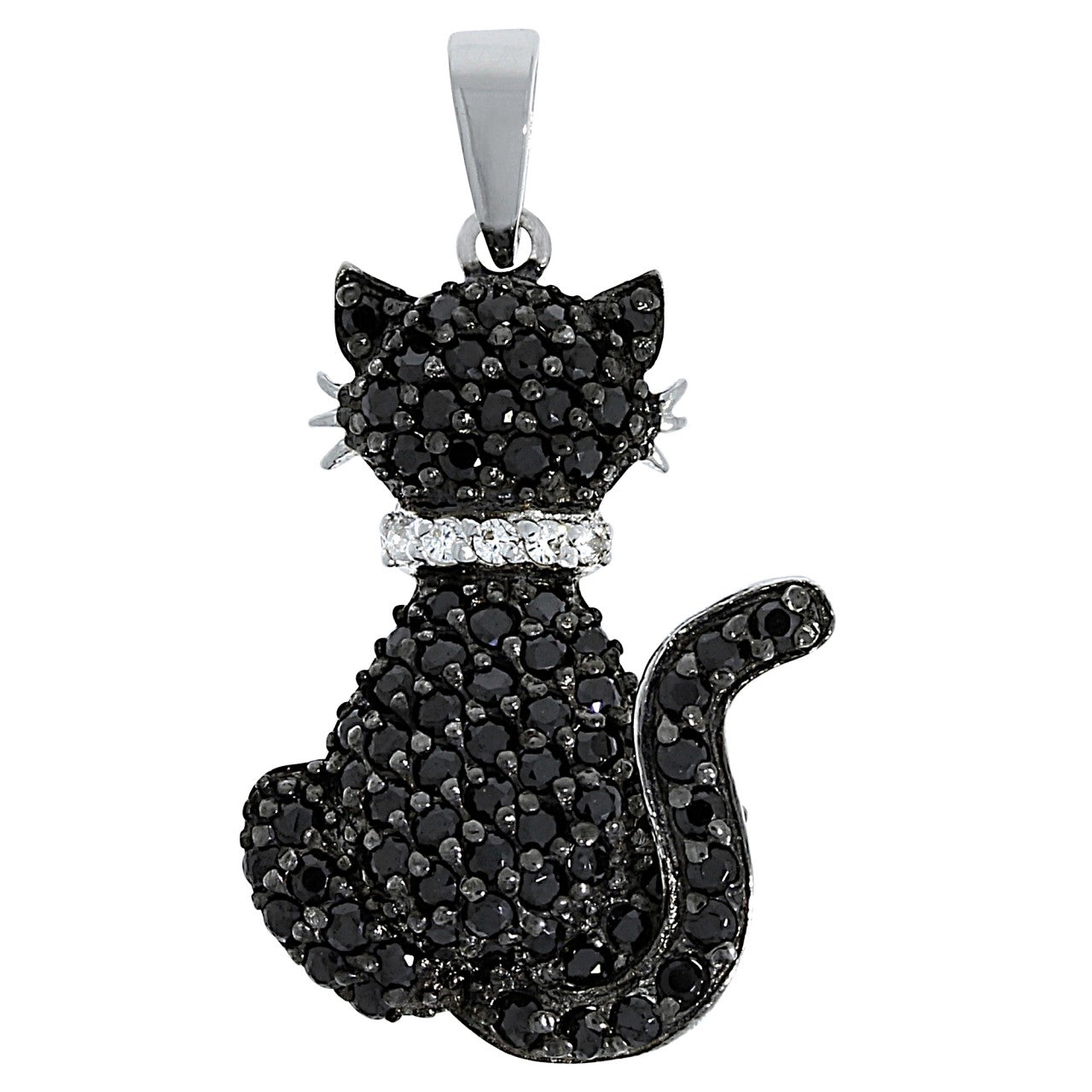 Schmuck Halsketten-Anhänger Damen 925 Sterling Silber Motiv Katze 3,0cm günstig kaufen