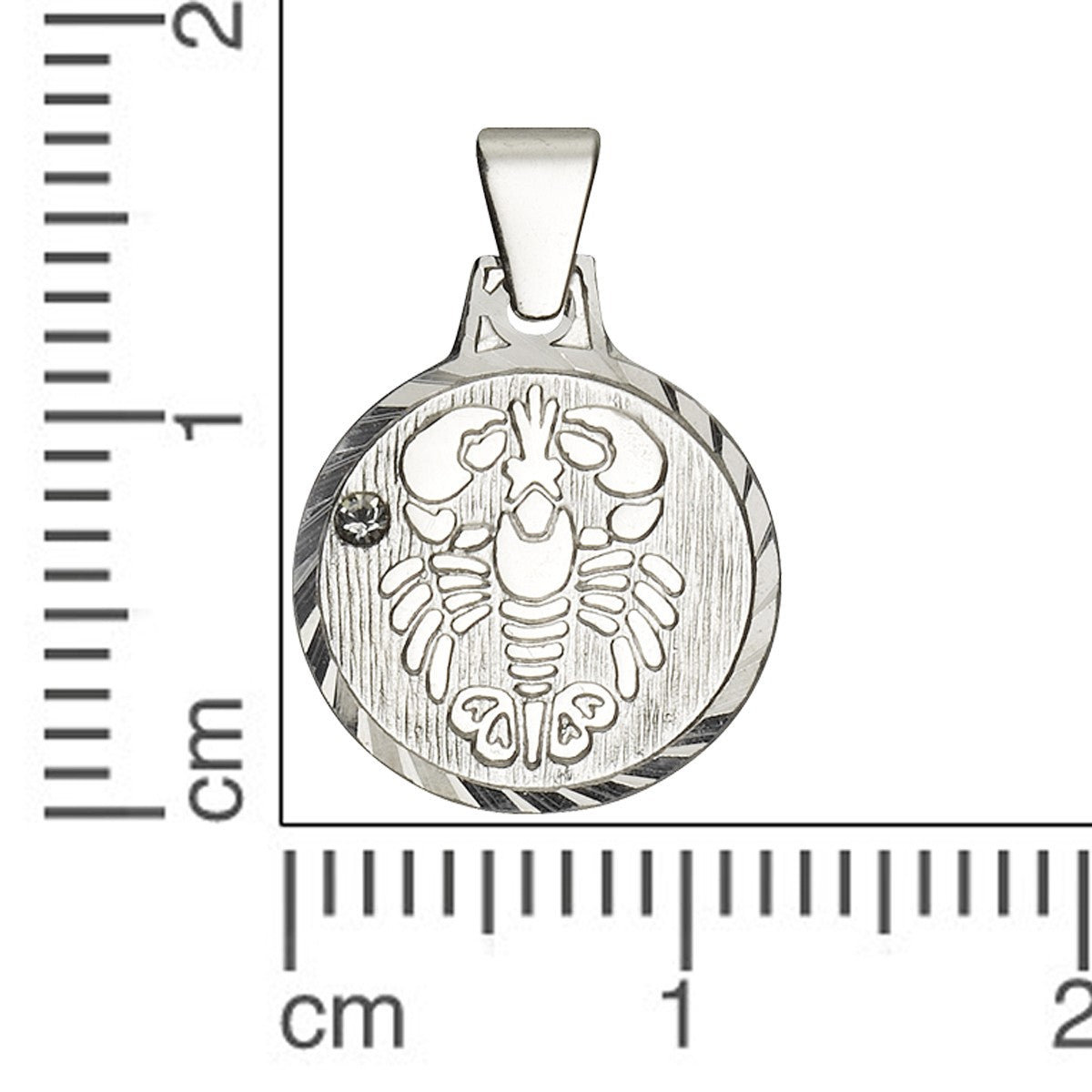 Schmuck Halsketten-Anhänger Unisex 925er Sterling Silber rhod. Sternzeichen Krebs 1,7cm günstig kaufen
