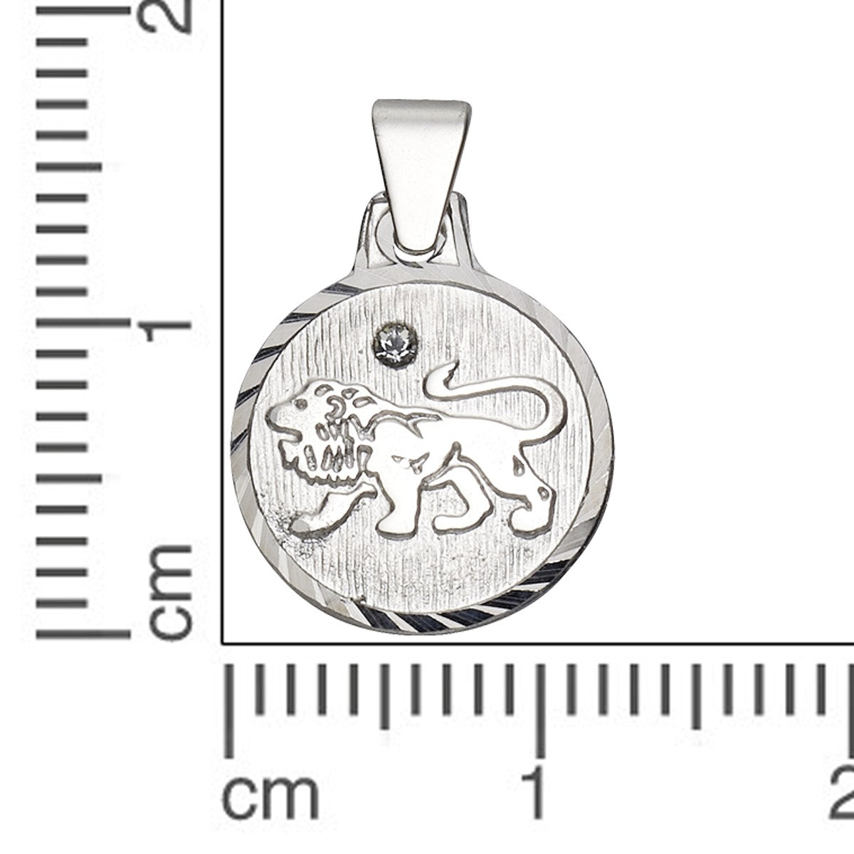Schmuck Halsketten-Anhänger Unisex 925er Sterling Silber rhod. Sternzeichen Löwe 1,7cm günstig kaufen