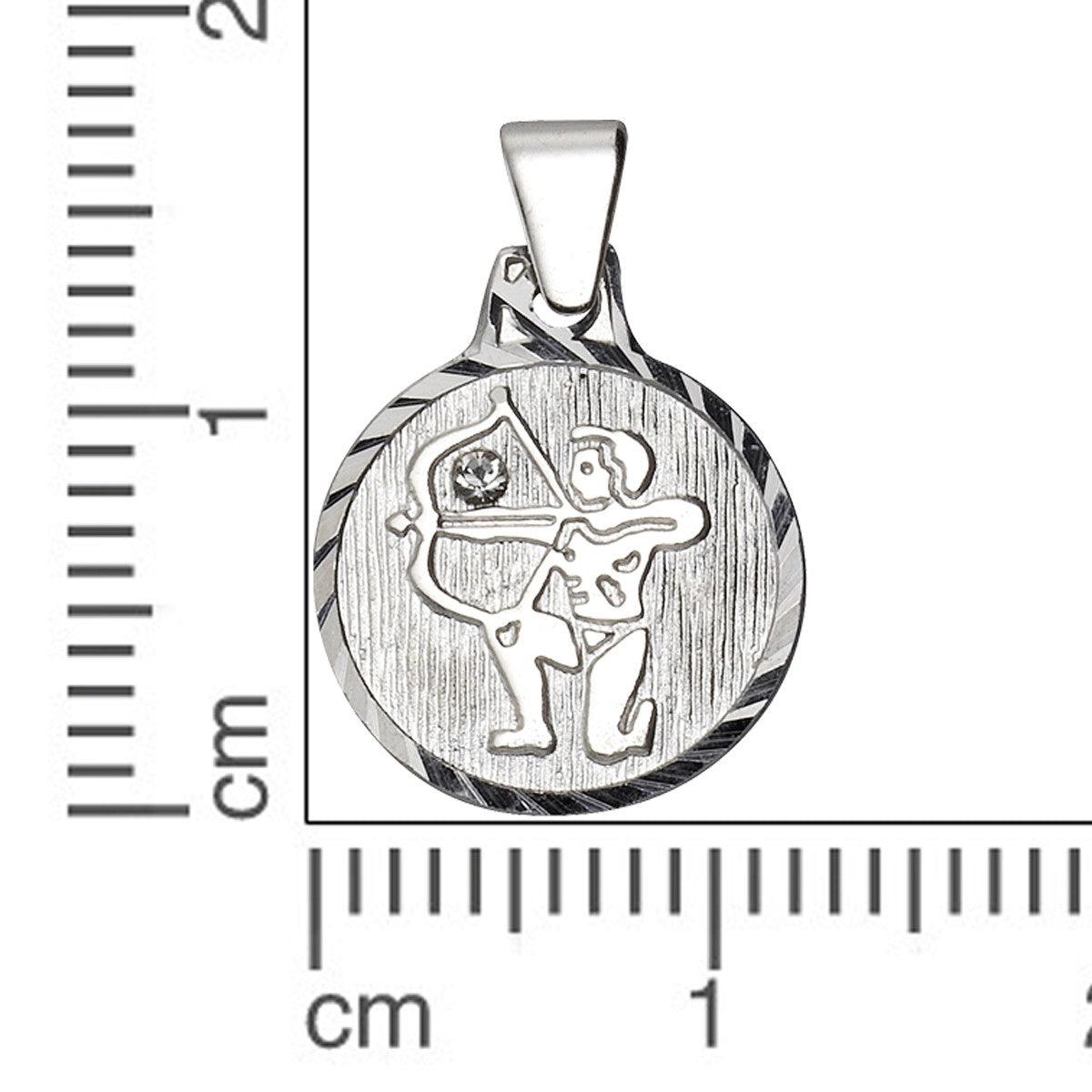 Schmuck Halsketten-Anhänger Unisex 925er Sterling Silber rhod. Sternzeichen Schütze 1,7cm günstig kaufen