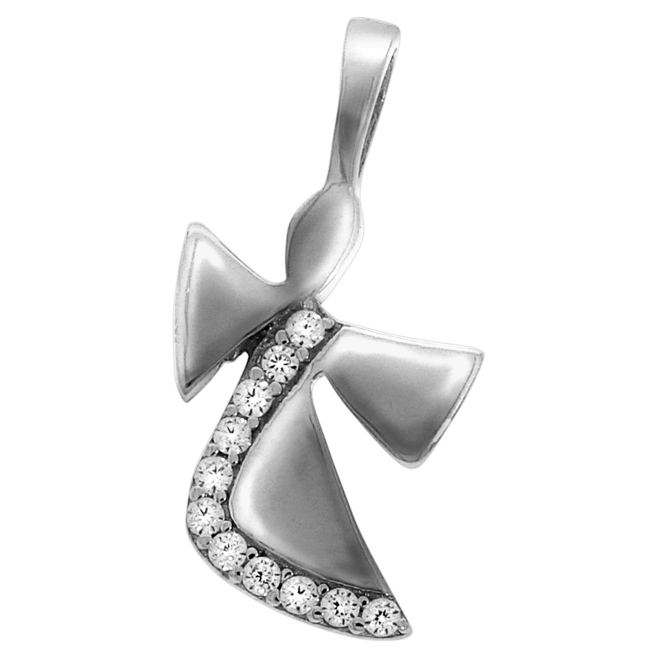Schmuck Halsketten-Anhänger Damen 925 Silber Engel Zirkonia weiß 2,0cm günstig kaufen