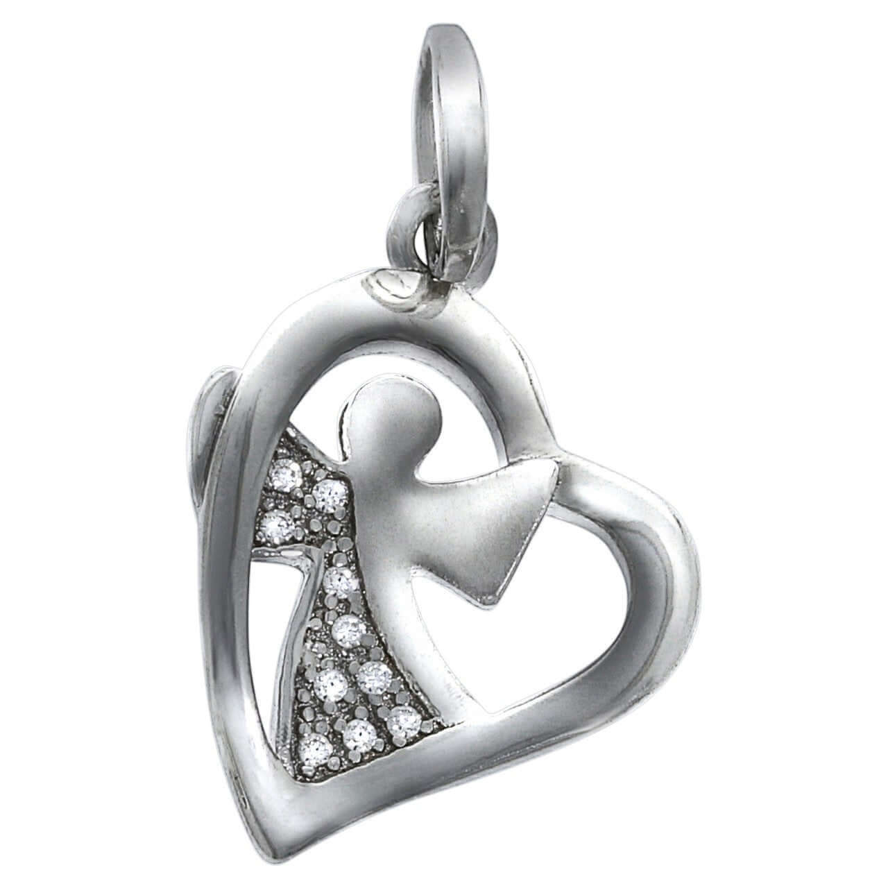Schmuck Halsketten-Anhänger Damen 925 Silber rhodiniert Engel 2,7cm günstig kaufen