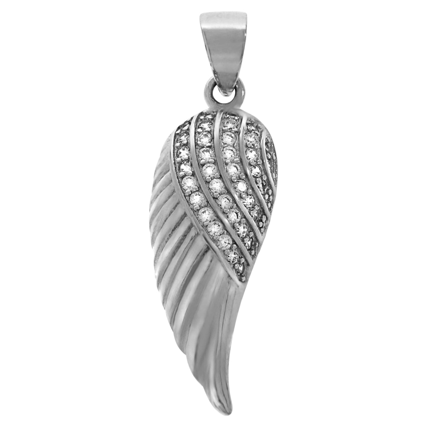 Anhänger 925/- Sterling Silber rhodiniert 3,2cm Zirkonia