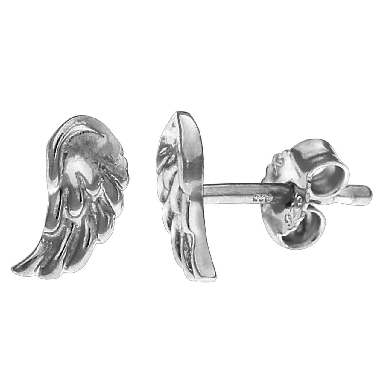 Schmuck Ohrstecker Damen 925 Silber Engel Flügel 0,8cm, 1 Paar günstig kaufen