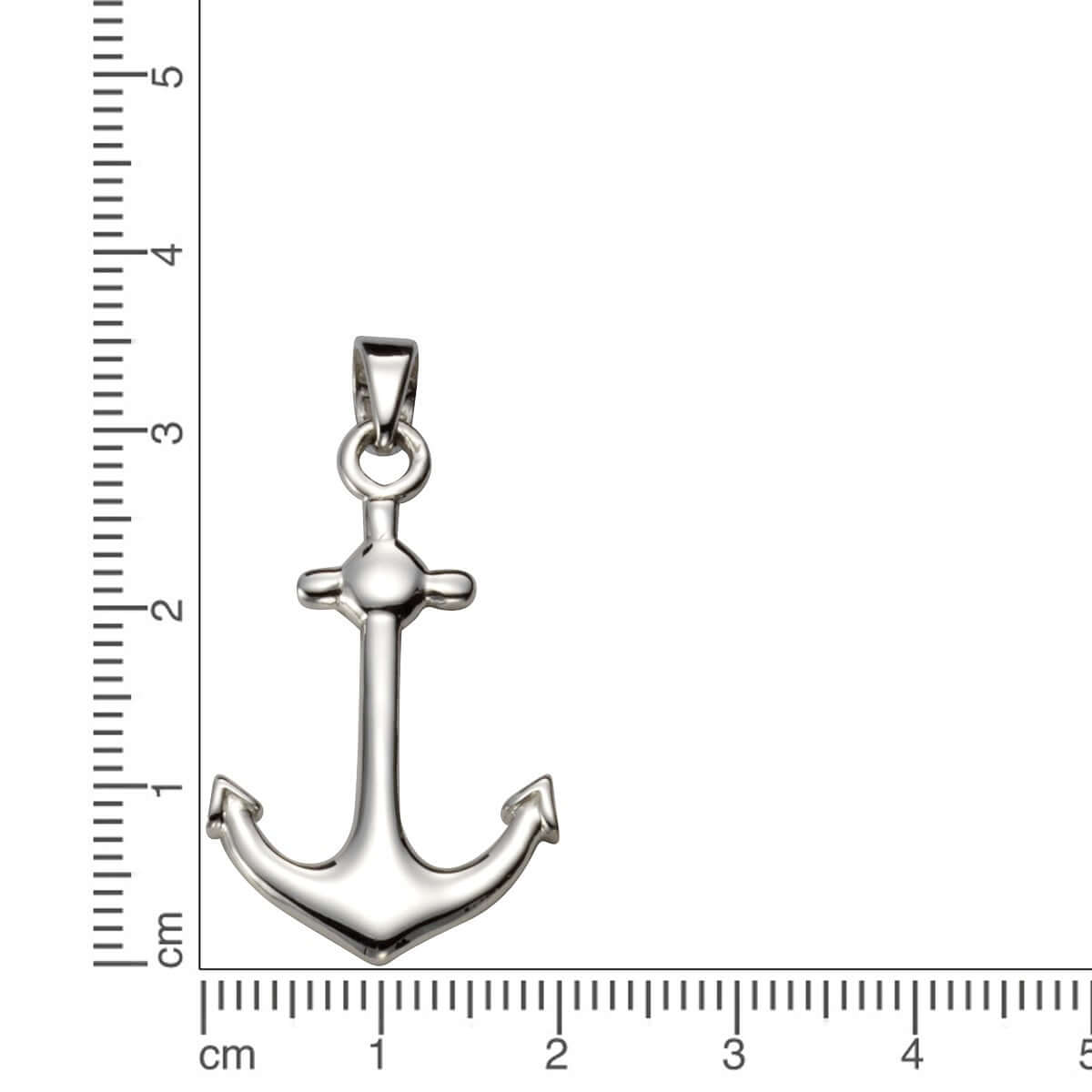 Schmuck Halsketten-Anhänger Damen 925 Silber rhodiniert Anker 3,8cm günstig kaufen