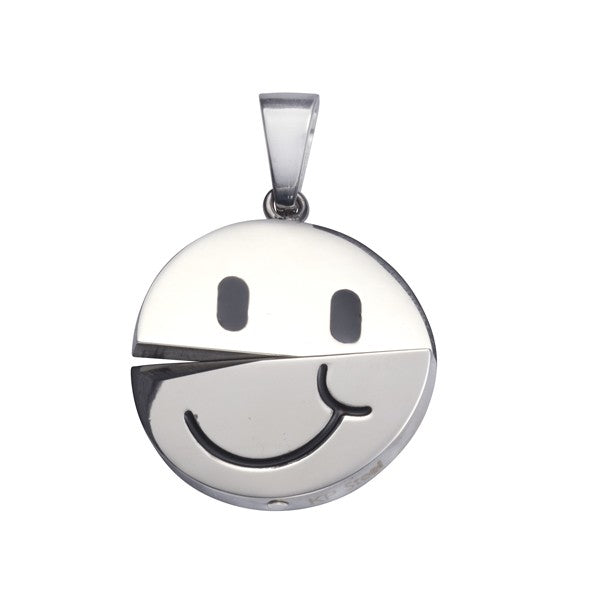 Schmuck Halsketten-Anhänger Damen Edelstahl Smiley 3,6cm günstig kaufen