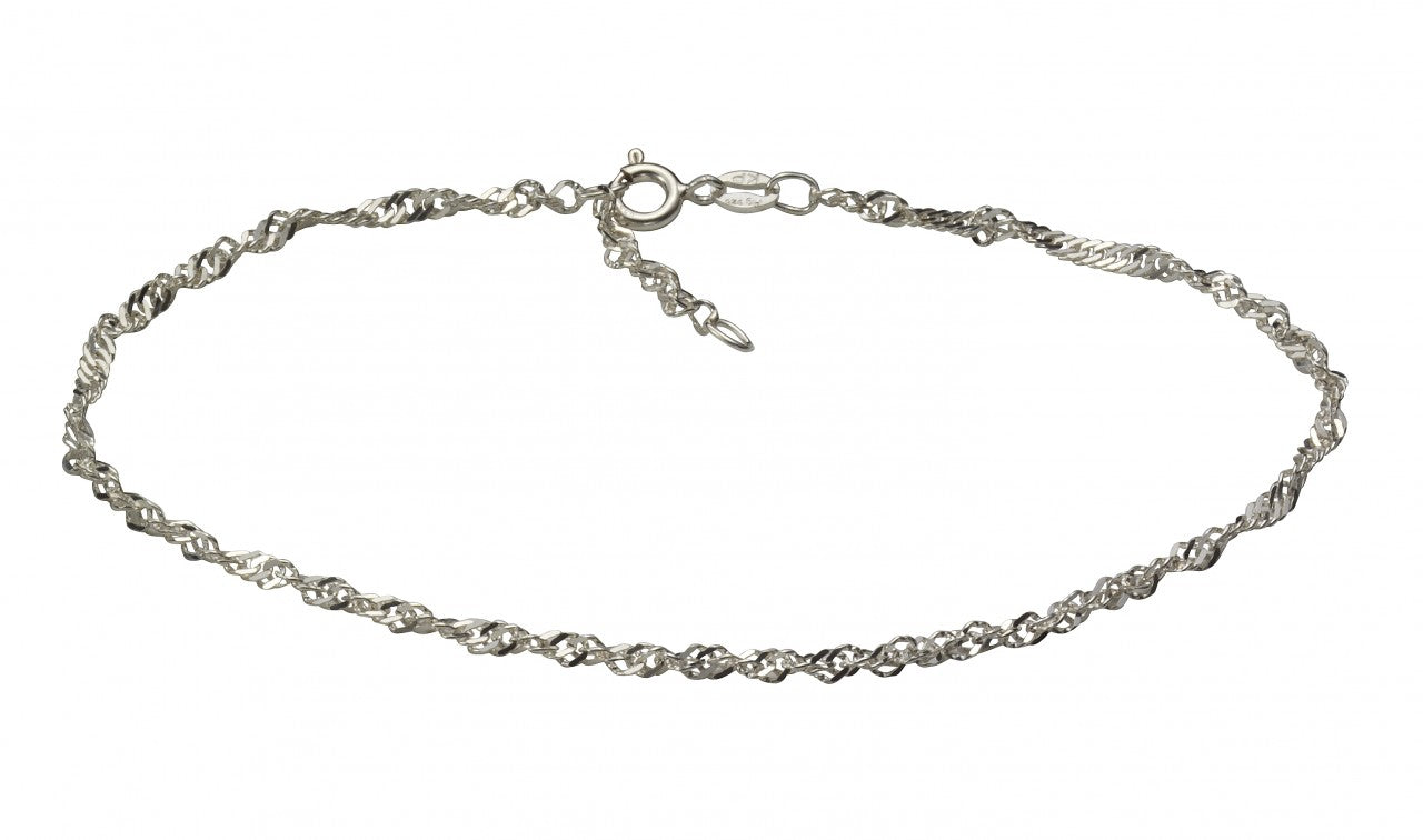 Schmuck Fusskette Damen 925 Silber Singapurkette 24cm günstig kaufen