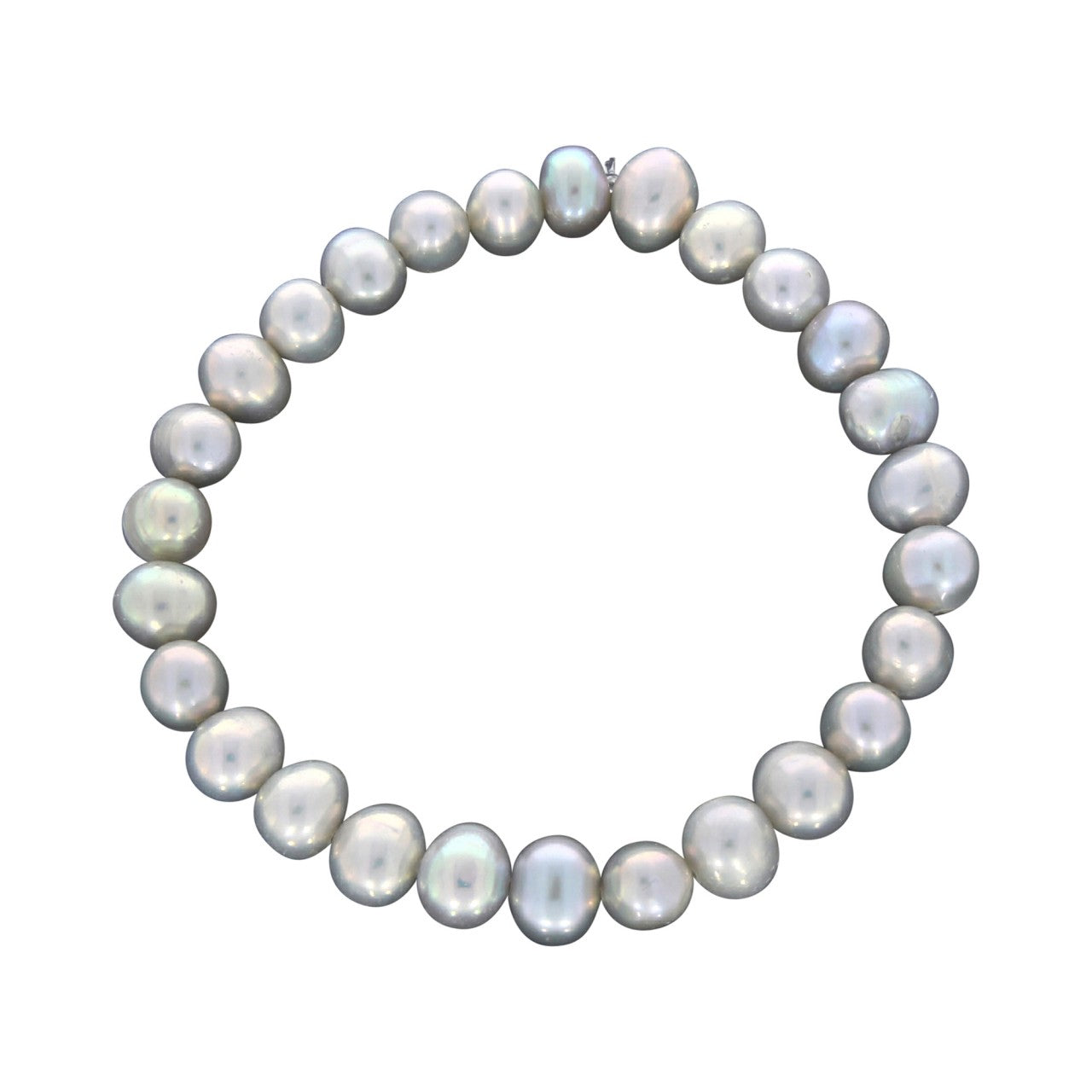 Schmuck Perlenarmband Damen Süßwasserzuchtperlen grau 6mm 18cm günstig kaufen