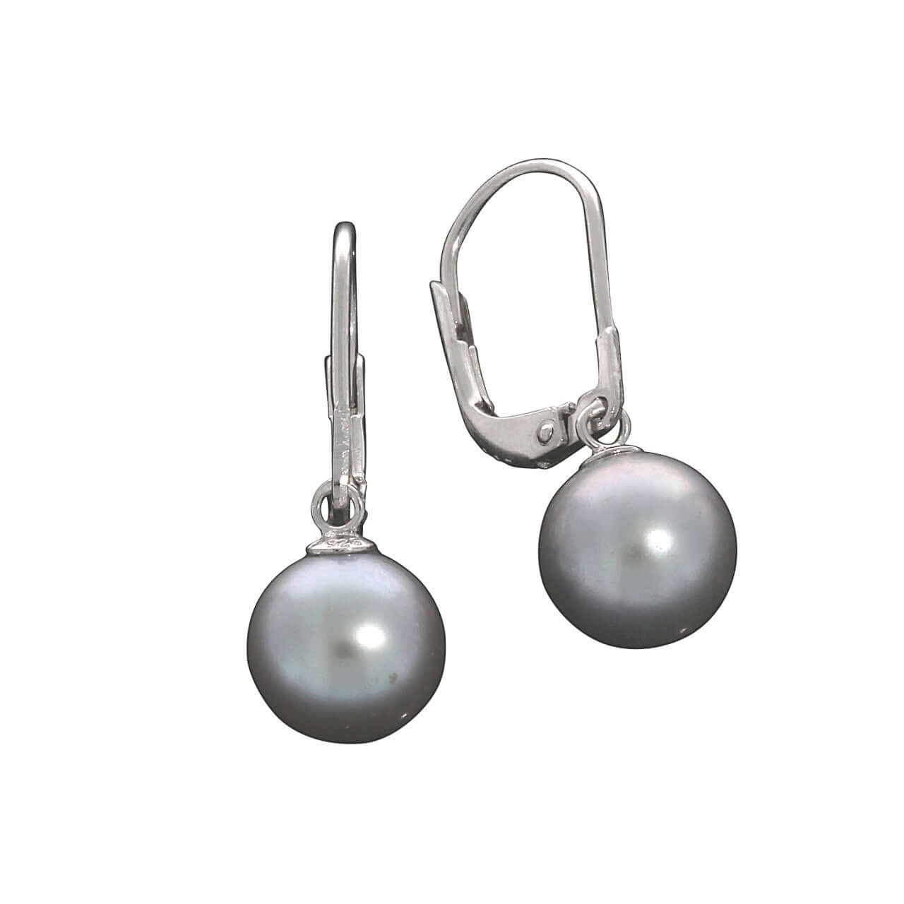Schmuck Ohrhänger Ohrringe 925er Silber rhodiniert mit Süßwasserzuchtperlen in grau 2,5cm, 1 Paar günstig kaufen