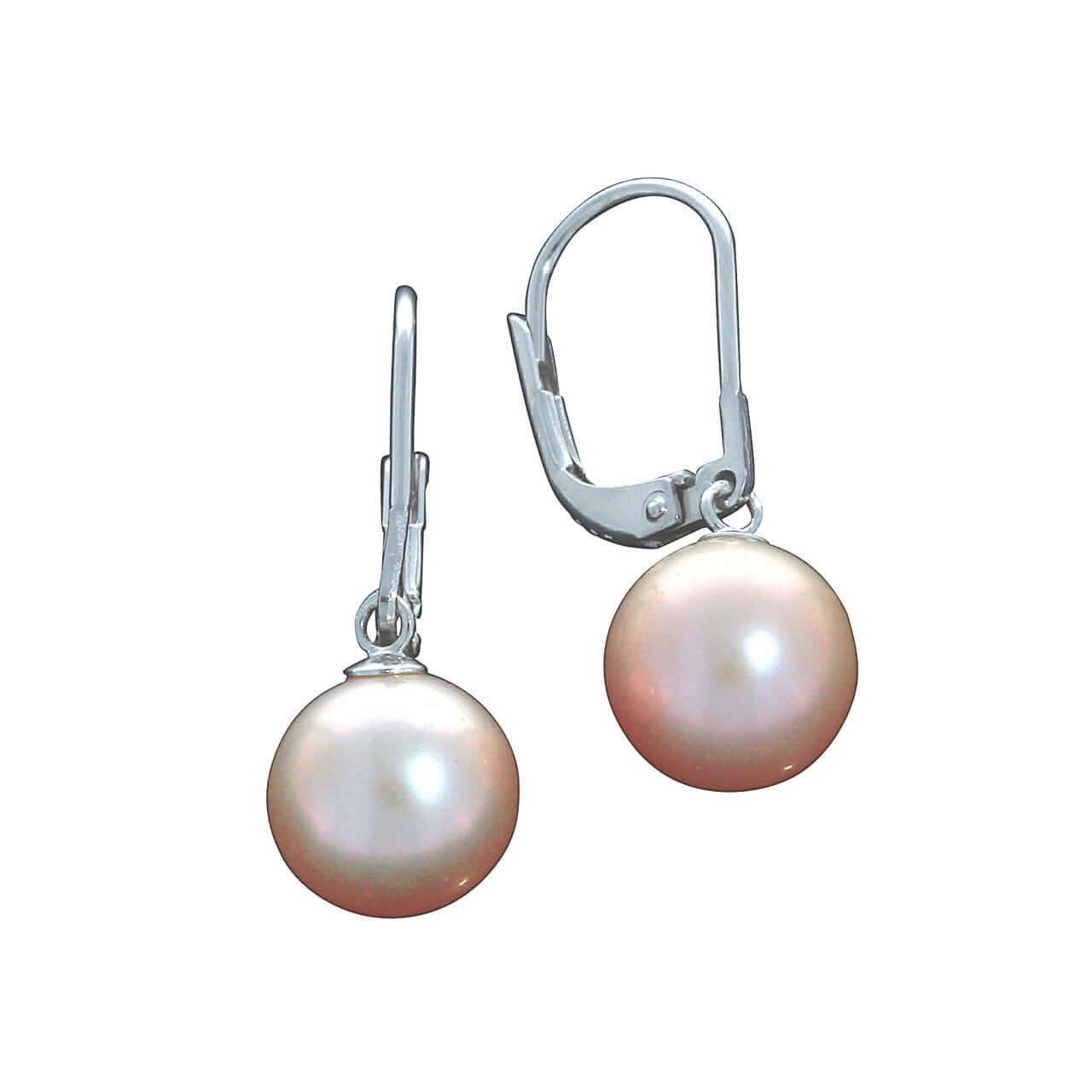 Schmuck Ohrhänger Ohrringe 925er Silber rhodiniert mit Süßwasserzuchtperlen in natur-pink 2,5cm, 1 Paar günstig kaufen