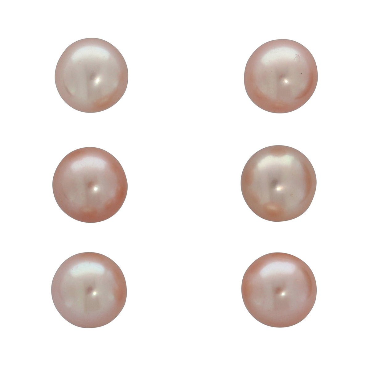 Perlen-Ohrstecker-Set 925/- Sterling Silber rhodiniert 1,2cm Süßwasserzuchtperle