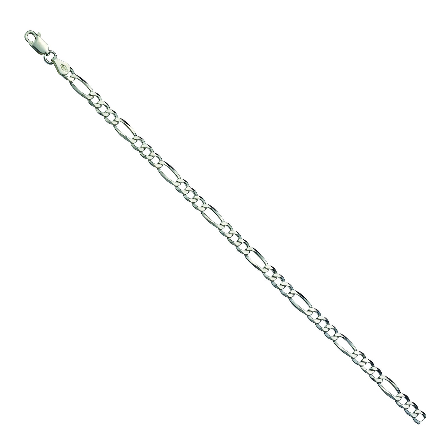 Armband Figarokette 925/- Sterling Silber rhodiniert