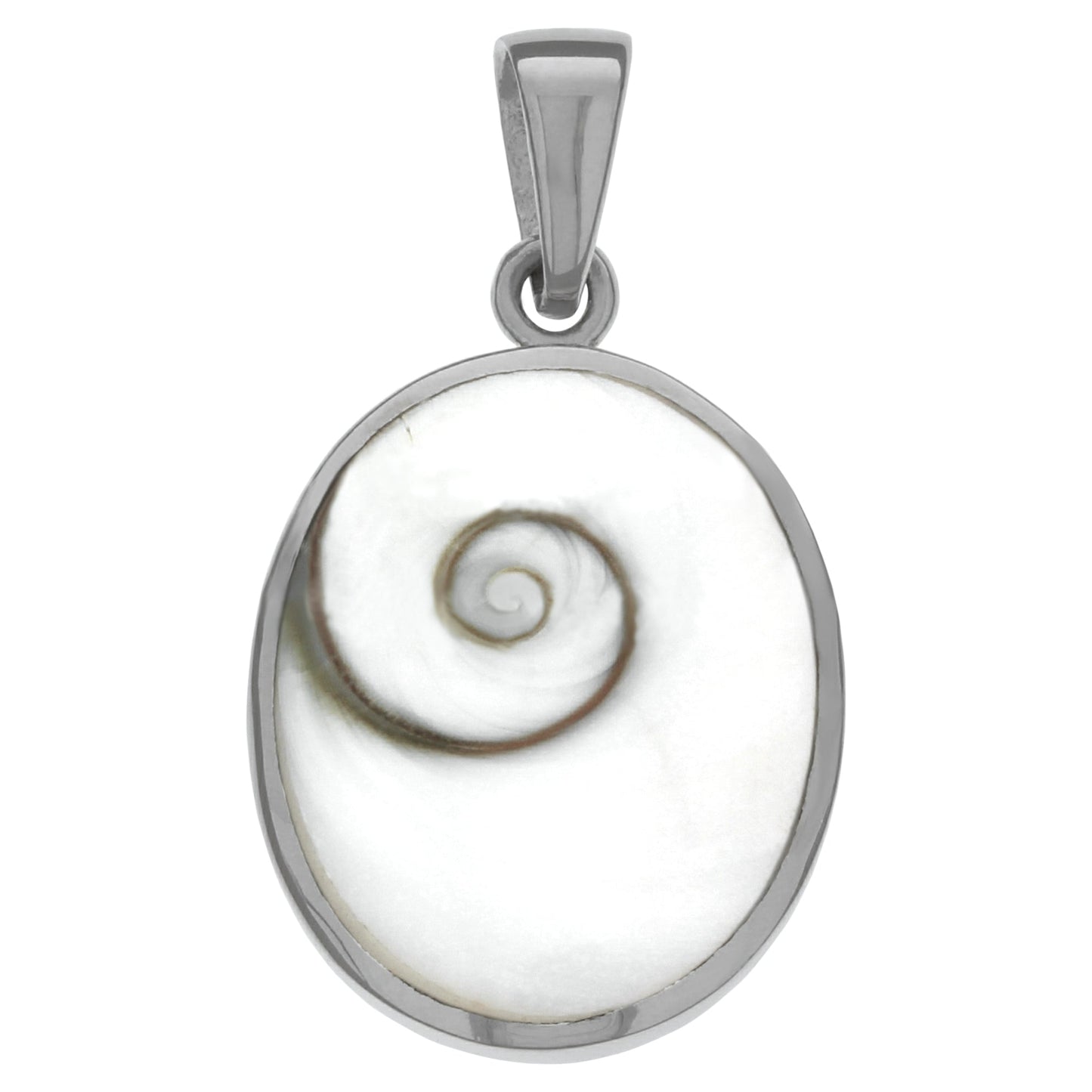 Anhänger 925/- Sterling Silber rhodiniert 3,0cm Muschelkernperle