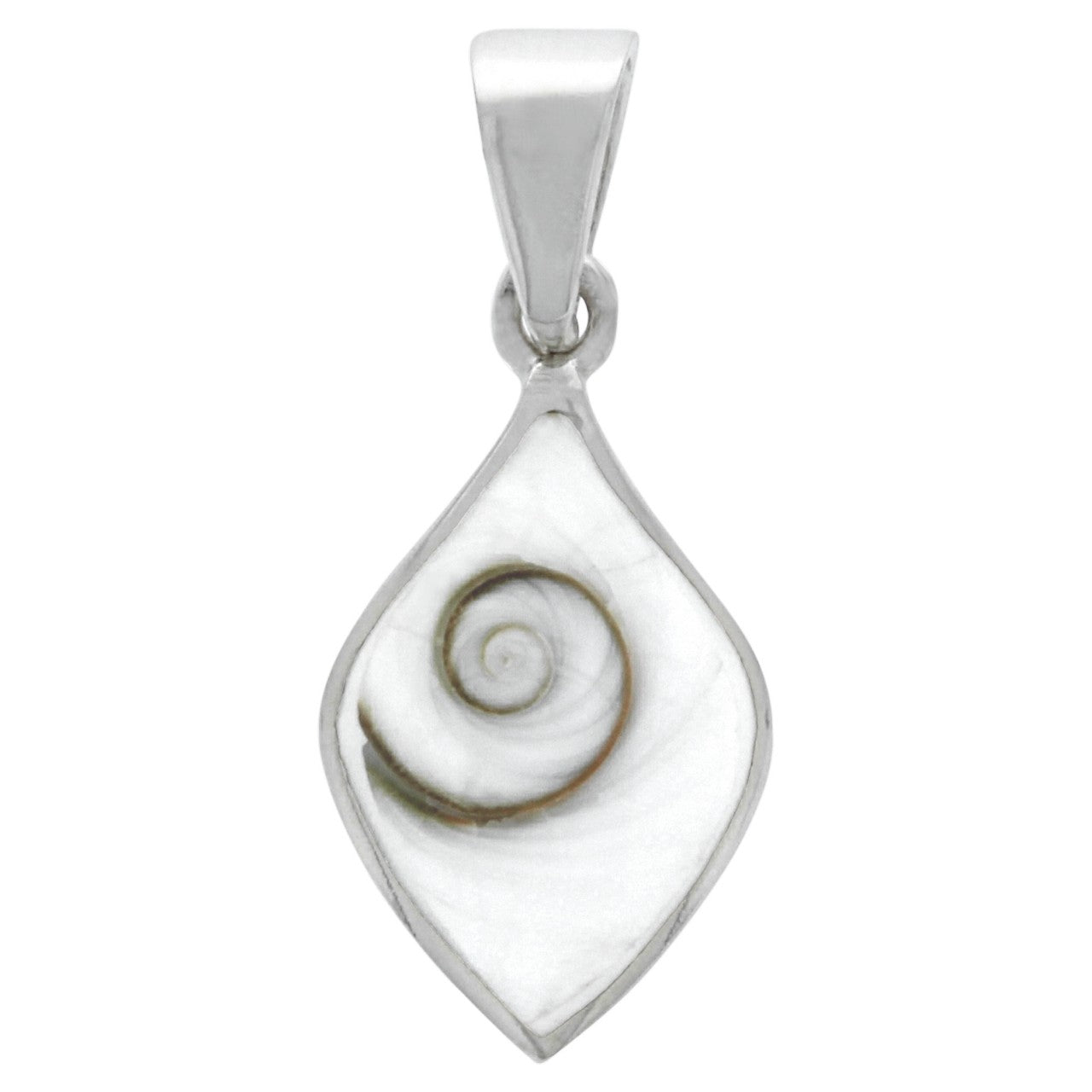 Schmuck Halsketten-Anhänger Damen 925 Silber mit Muschel Shiva Auge weiß 2,65cm günstig kaufen