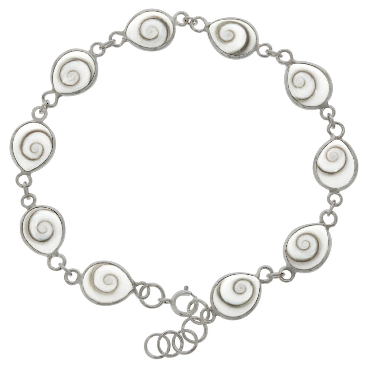 Schmuck Armband Damen 925 Silber mit Muschel weiß 19,5cm günstig kaufen
