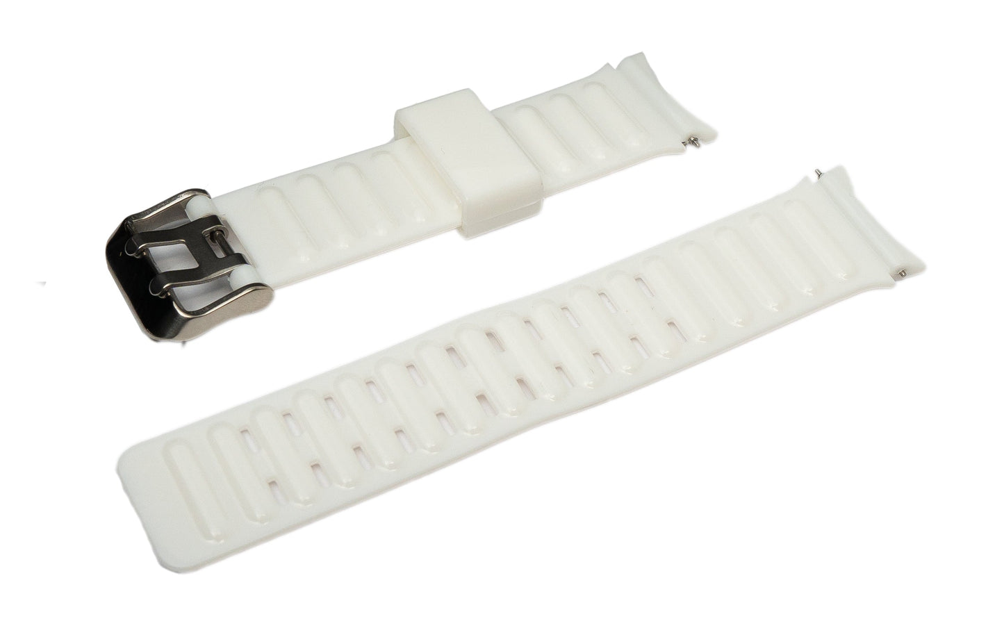 SYSTEM-S Armband 20 mm aus TPU für Samsung Galaxy Watch 5 4 Smartwatch in Weiß