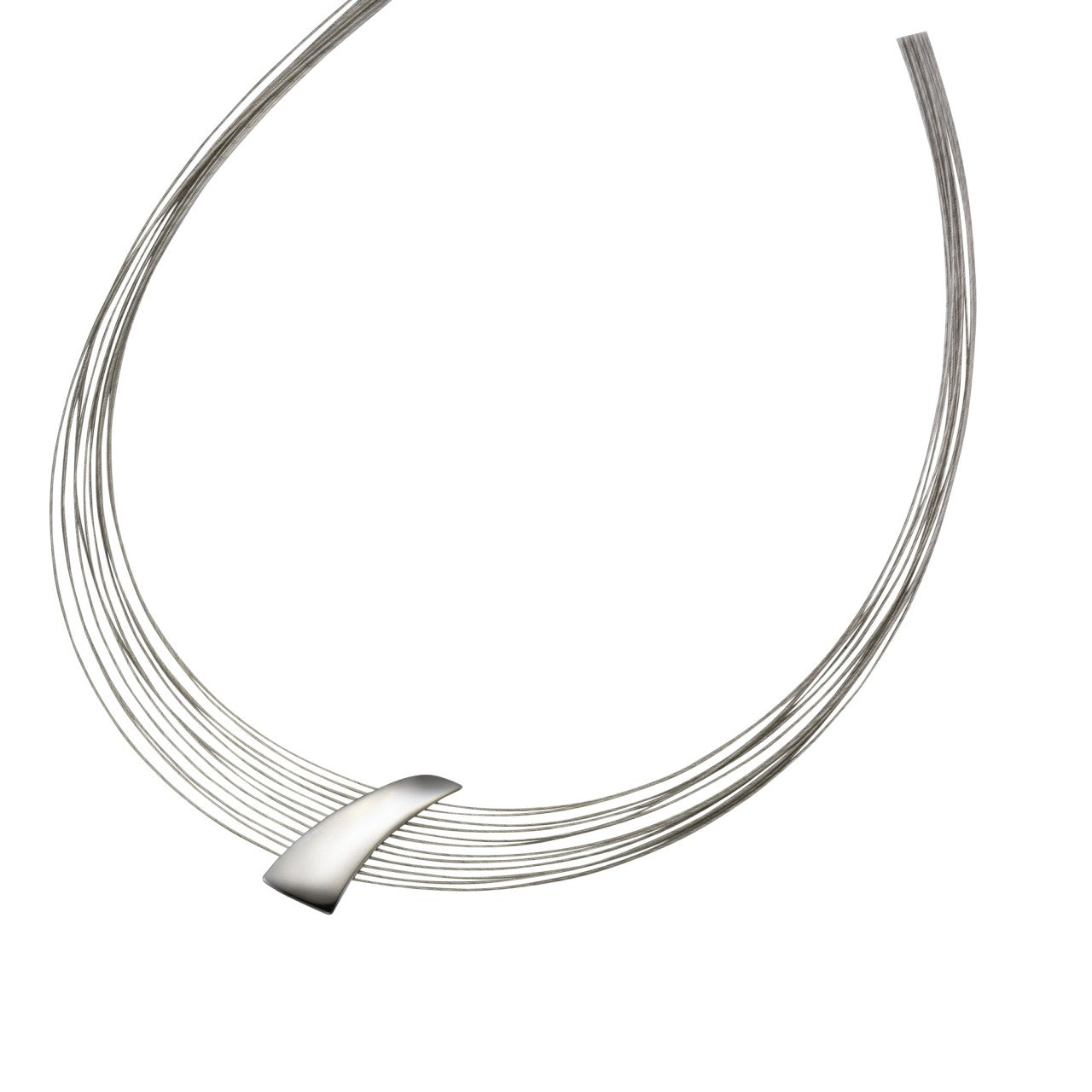 Schmuck Collier Damen 925er Sterling Silber rhodiniert + Stahl 44+5cm günstig kaufen