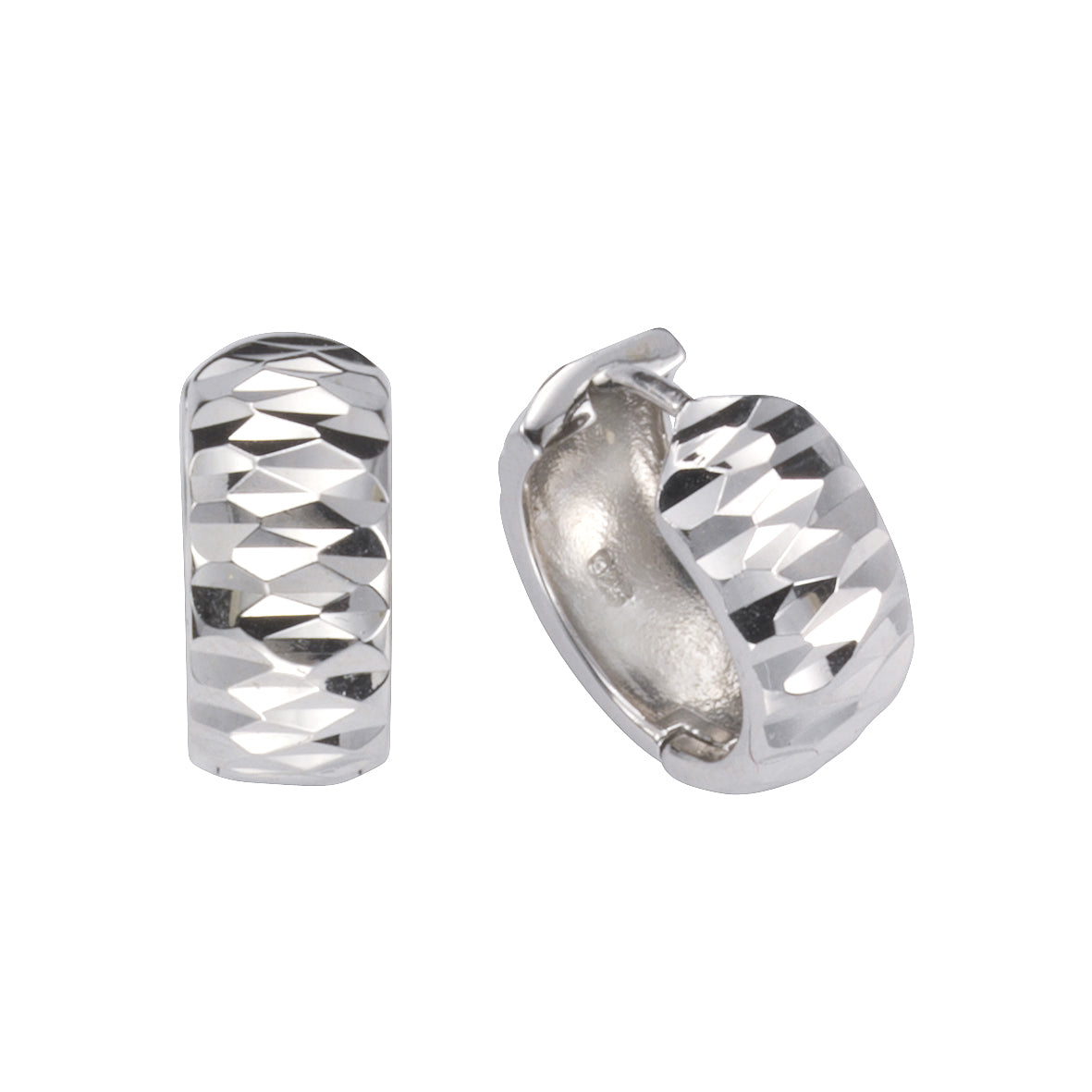 Klappcreolen 925/- Sterling Silber rhodiniert 1,5cm
