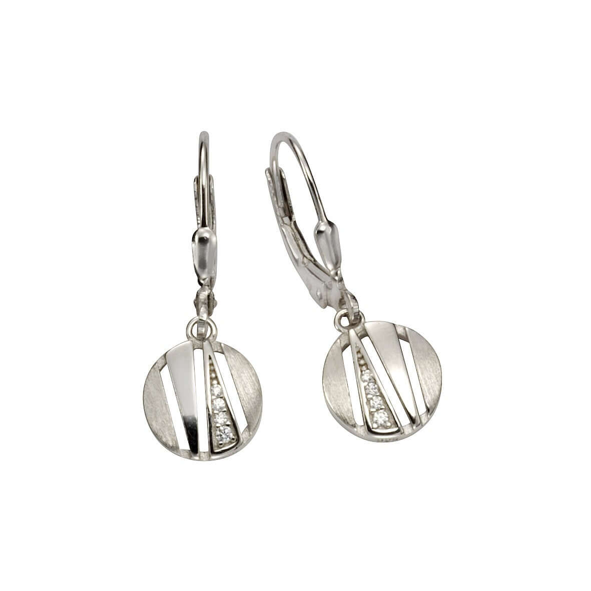 Schmuck Ohrhänger Ohrringe 925er Silber rhodiniert 8x Zirkonia 2,7cm, 1 Paar günstig kaufen