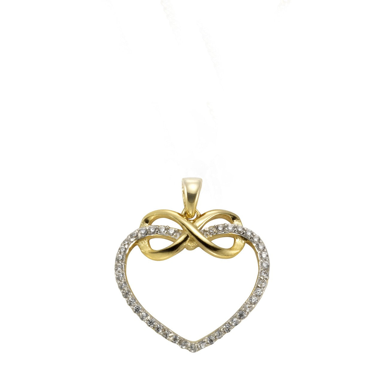 Schmuck Halsketten-Anhänger Damen 925 Silber rhodinert zweifarbig mit Zirkonia 2,1cm günstig kaufen
