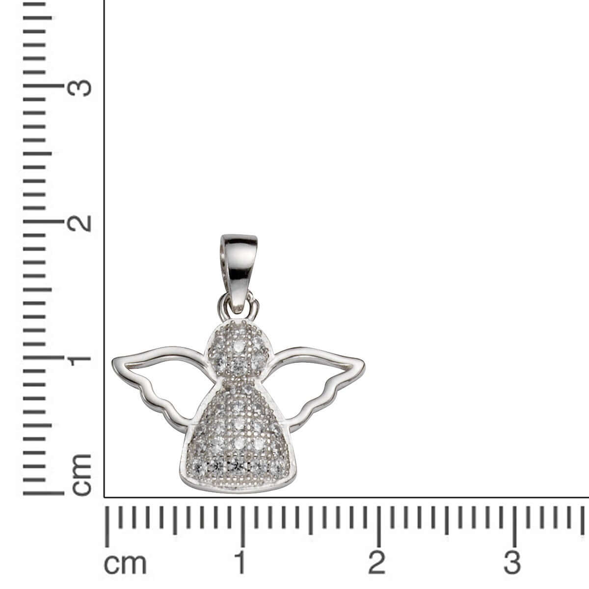 Schmuck Halsketten-Anhänger Damen 925 Silber rhodiniert Engel 2,0cm günstig kaufen