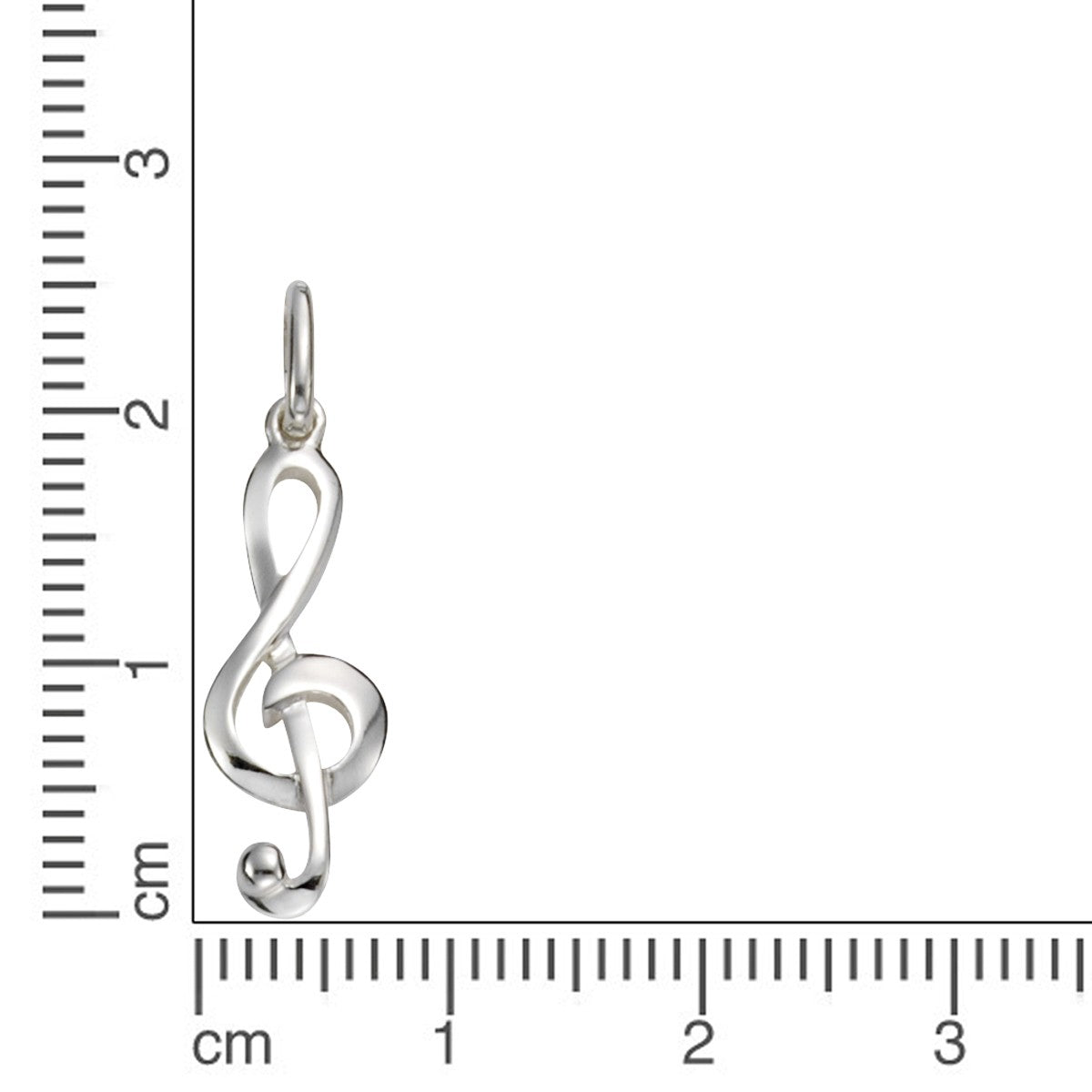 Schmuck Halsketten-Anhänger Unisex 925 Silber Notenschlüssel 2,5cm günstig kaufen