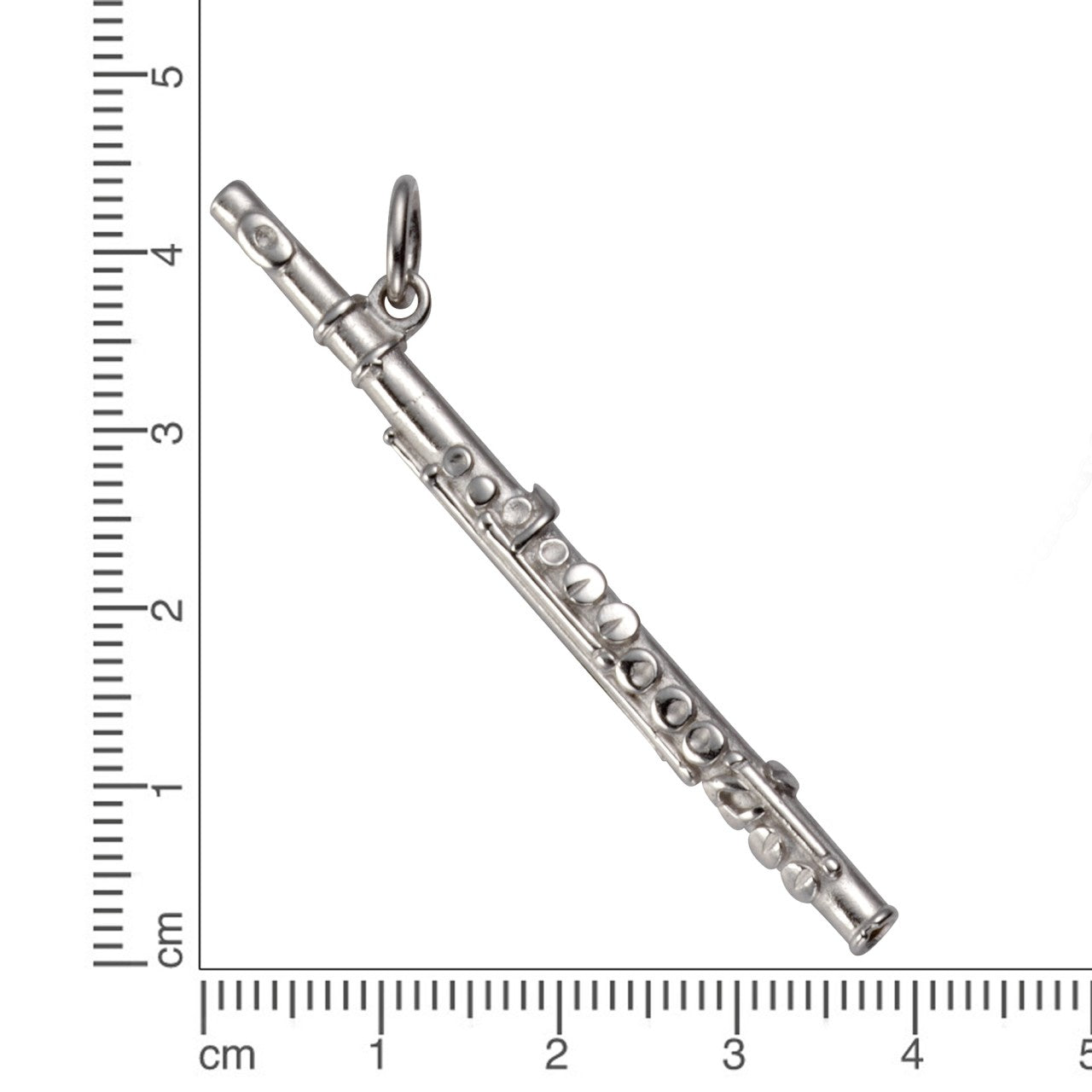 Schmuck Halsketten-Anhänger Unisex 925 Silber rhodiniert Motiv Querflöte 4,5cm günstig kaufen