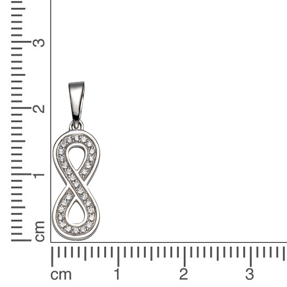 Schmuck Halsketten-Anhänger Damen 925 Silber Infinity Zeichen 2,4cm günstig kaufen