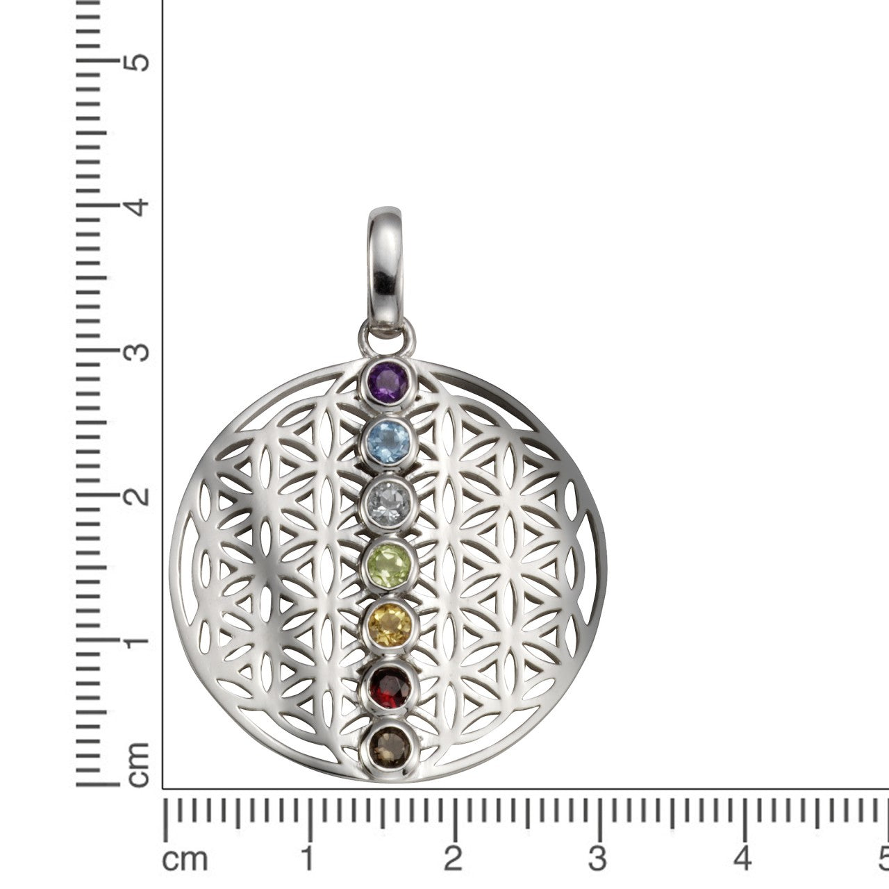 Schmuck Halsketten-Anhänger Damen 925 Sterling Silber mit echten Steinen 4cm günstig kaufen