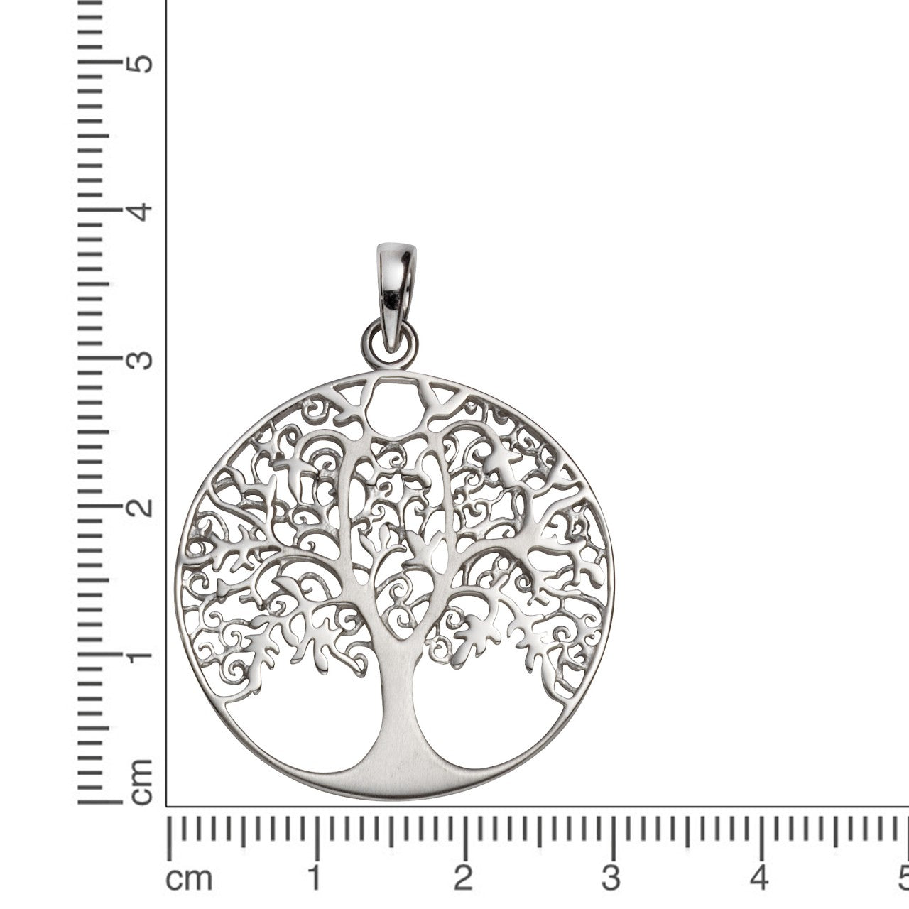 Schmuck Halsketten-Anhänger Damen 925 Sterling Silber rhodiniert Lebensbaum 4,2cm günstig kaufen