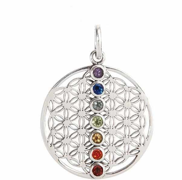 Schmuck Halsketten-Anhänger Damen 925 Sterling Silber mit echten Steinen 4cm günstig kaufen