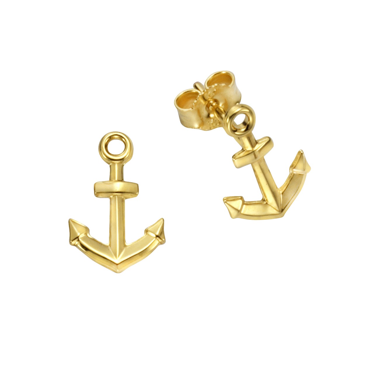 Schmuck Ohrstecker Damen 333 Gold Motiv Anker 1,1cm, 1 Paar günstig kaufen