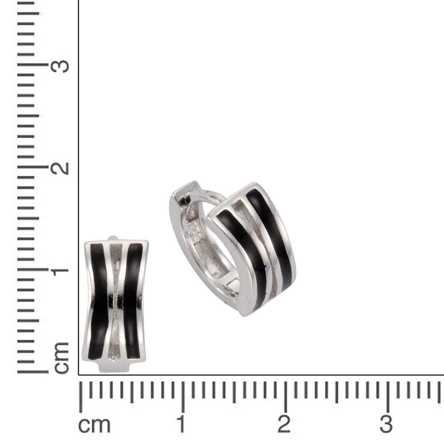 Klappcreolen 925/- Sterling Silber rhodiniert 1,3cm