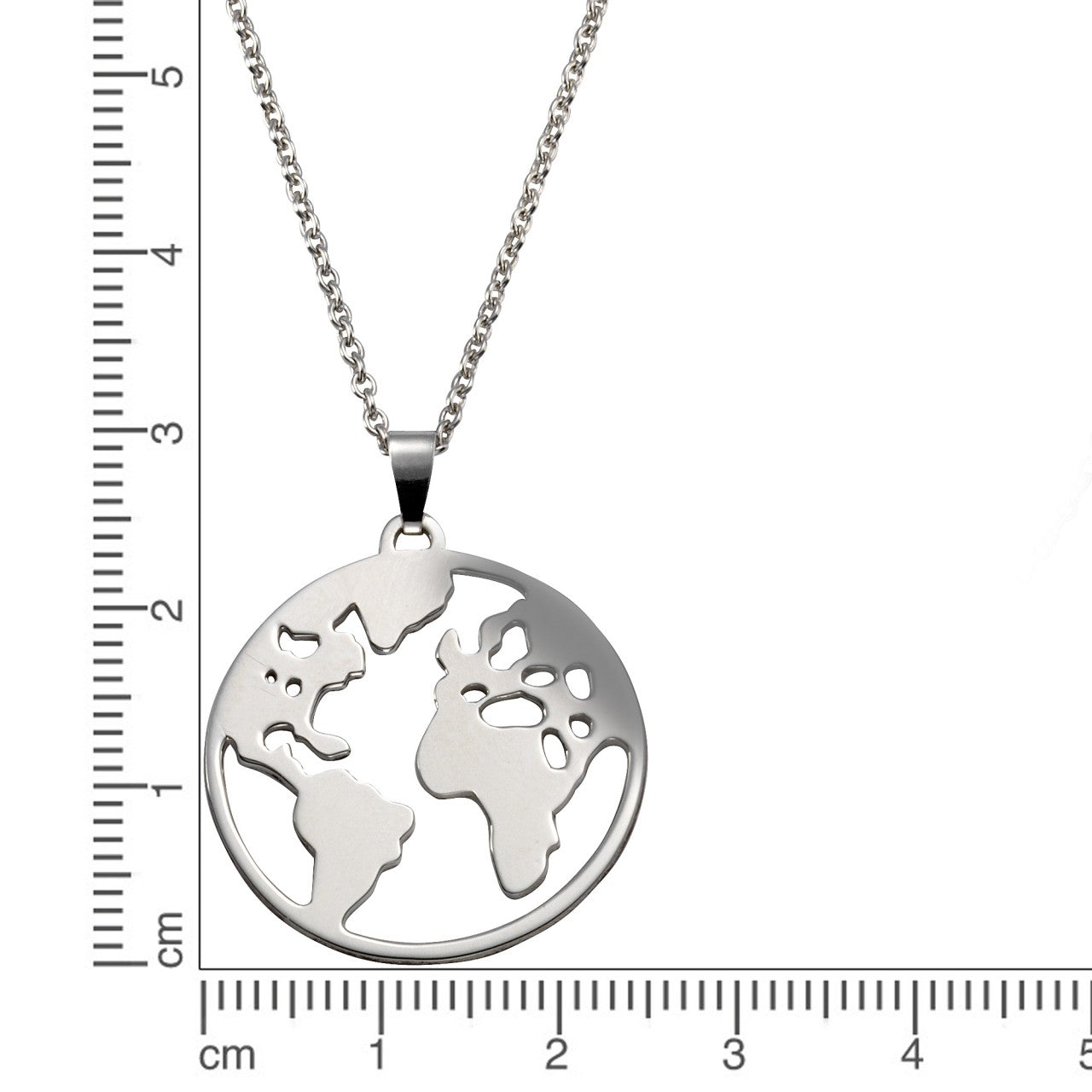 Schmuck Halskette Damen Silber 925 Weltkugel 42+3cm günstig kaufen