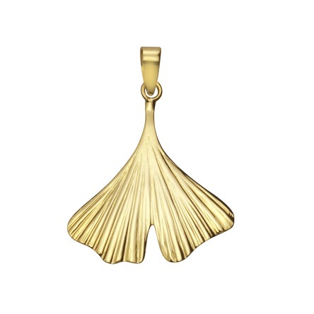 Schmuck Halsketten-Anhänger Damen 333er Gelbgold Ginkgo 2,7cm 2,7cm günstig kaufen